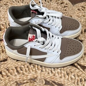 Nike Air White and Brown Sneakers